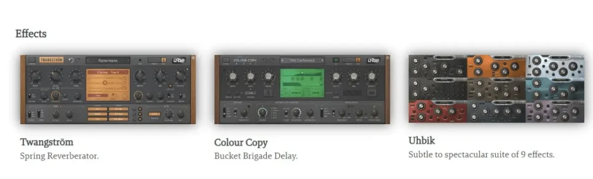 Repro 5 Synthesizer,Bazille Modular Synth,Satin Tape Emulation,Colour Copy Delay,Twangstrom Pitch Shifter,Professional Music Plugins,Music Production Software,Electronic Mu